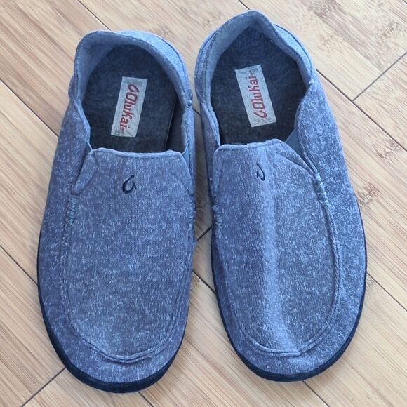 OluKai | Shoes | Olukai Moloa Hulu Gray Wool Slippers Mens  display picture 1